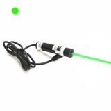 How can glass coated lens 532nm green dot laser module work precisely?